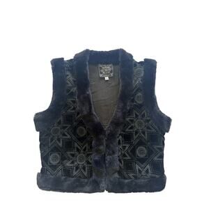 Johnny Was Morningside Silk Vest BLACK Small